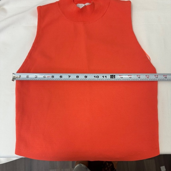 REVOLVE House of Harlow 1960 orange sleeveless turtle neck top size Large - Picture 4 of 7